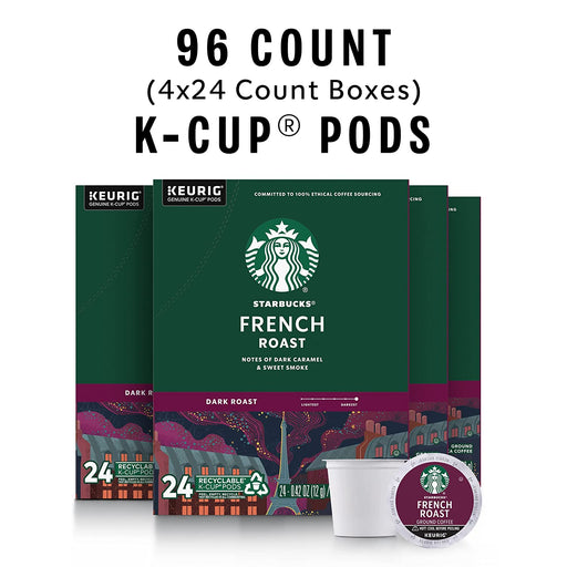 K-Cup Coffee Pods, Dark Roast Hot or Iced Coffee, French Roast, 96 Keurig Pods