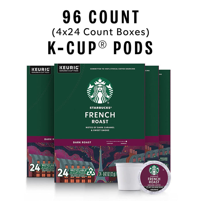K-Cup Coffee Pods, Dark Roast Hot or Iced Coffee, French Roast, 96 Keurig Pods
