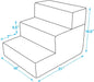 Dog Stairs & Steps - Foam Steps for Small Dogs & Cats, Non-Slip Indoor Balanced Pet Step Support, Dog Ramp, No Assembly, Foldable Stair, 3-Step