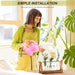 Plant Terrarium with Wooden Stand, Air Planter Bulb Glass Vase Metal Swivel Holder Retro Tabletop for Hydroponics Home G