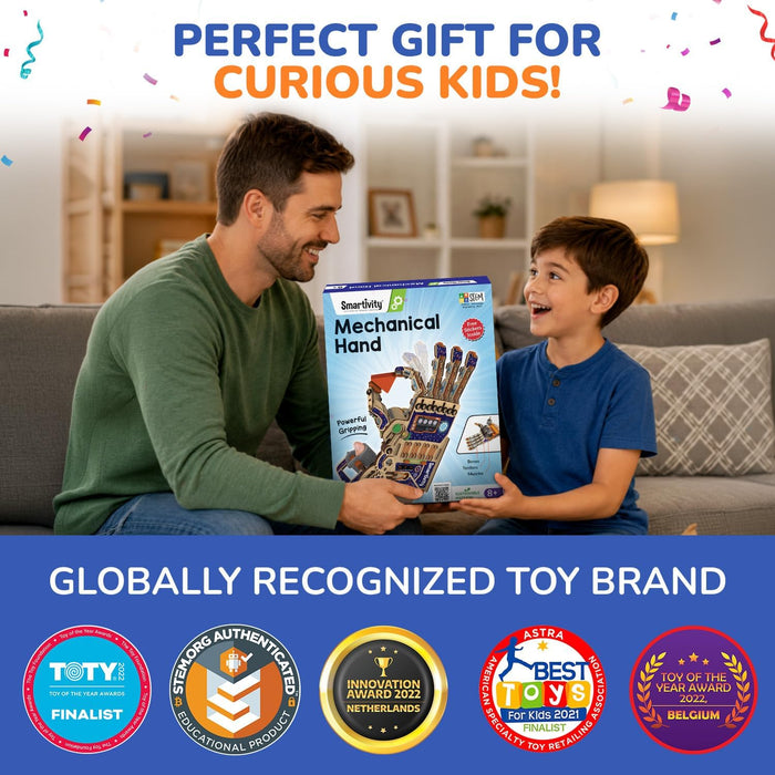 Robotic Mechanical Hand STEM Toy for Kids 8-14