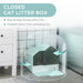 Hooded Cat Litter Box with Tracking Mat