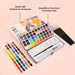 50 Color Watercolor Paint Set with Brush Pens