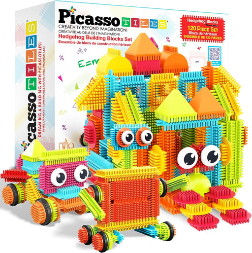 120pcs Hedgehog Interlocking Building Blocks Tiles Construction Toy Set Learning Playset STEAM Development Preschool Kin