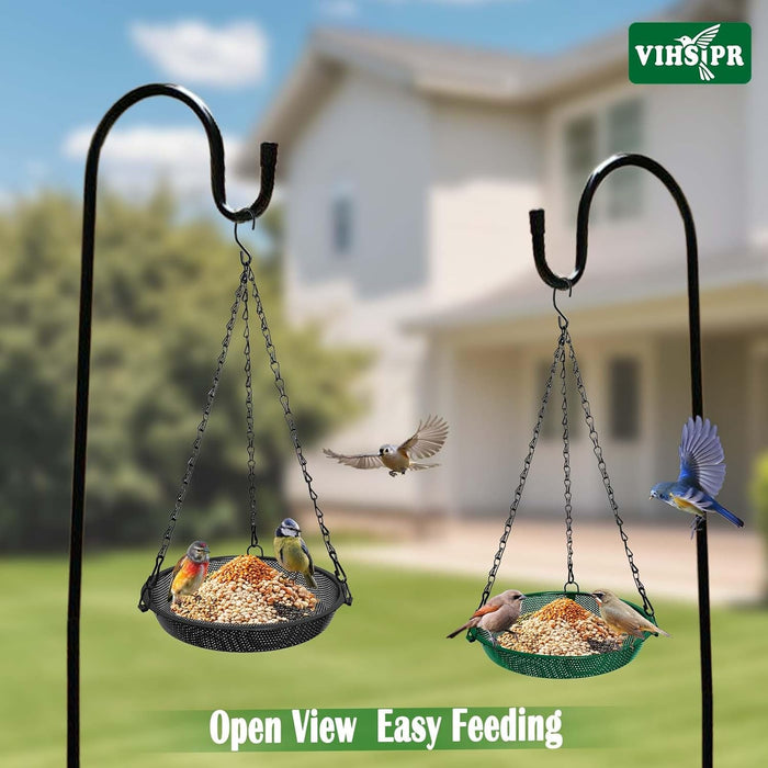 Hanging Platform Bird Feeder, 9 in, Black