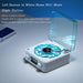 The Waves Vinyl Player, Waves Bluetooth Speaker, Portable Vintage Vinyl Speaker with Adjustable Light and Time for Bedroom, Party, White
