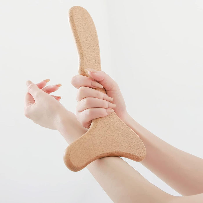 Wood Therapy Massage Tool Wooden Lymphatic Drainage Massager Body Sculpting Tools for Maderoterapy,Gua Sha,Muscle Release-11 * 6inches