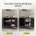 Shoe Slots Organizer 12 Pack - Shoe Stacker,3 Levels Adjustable,Space Savers 50%,Double Layer Holders for Closet (Transp