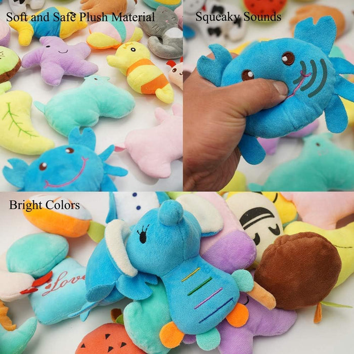 Pack of 26 Soft Small Medium Dog Squeaky Toys for Puppy
