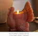Turkey Flickering LED Candle (5.25" x 6"), Timer Function, Real Unscented Flameless Wax, Chalky Finish, Caramel Café, Fall Harvest Decoration, Autumn Home Decor, Thanksgiving Table Decoration