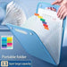 13 Layer A4 Handheld Vertical Folder Organ Bag Large Capacity Paper File PP Frosted Storage and Classification Expanding File