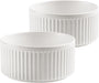 Non-Slip Ceramic Dog Bowls,6" Dog Food and Water Bowl Set with Silicone Base, 32oz/4cups Weighted Flip-Proof Pet Feeding