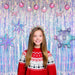 Iridescent Party Streamers Backdrop -  Neon Transparent Holographic Tinsel Foil Fringe Curtain for Mermaid/Frozen/Sea/Euphoria/ERAS Party Theme Decorations 3.2ft x 6.5ft 2 PCS