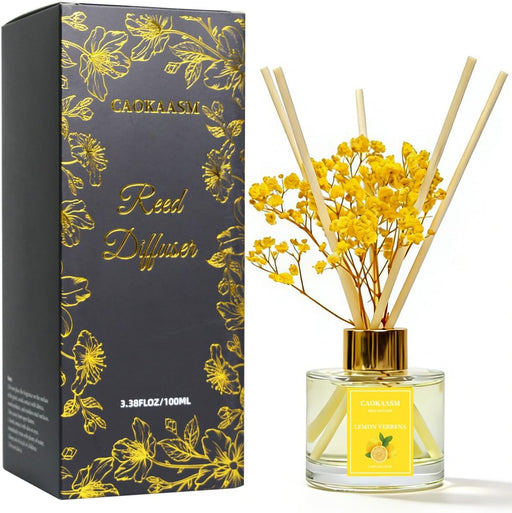 Reed Diffuser Set-Lemon Verbena Scent 3.38 fl oz,Scent Long