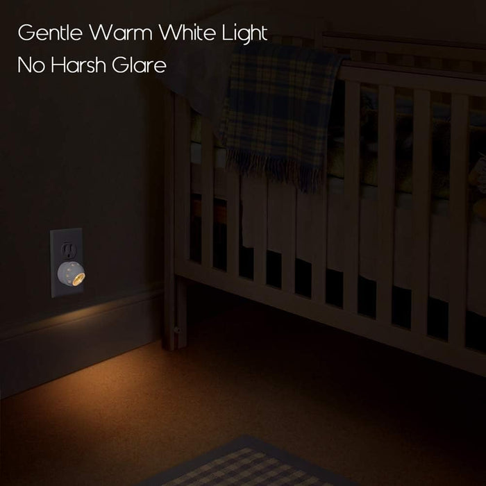 Plug-in LED Night Light Dusk to Dawn Sensor Warm White 4 Pack