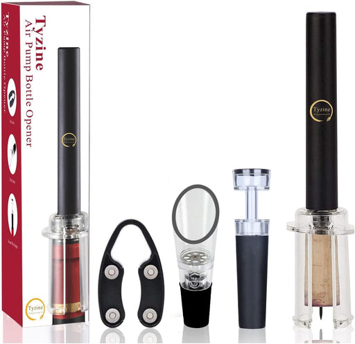 Air Pressure Pump Bottle Opener With Foil Cutter,Aerator Pourer,Vacuum Stopper(4PCS),Simple Cork Remover,Efficient Corks