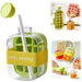 Touch-Free Ice Cube Bottle with Storage Bin