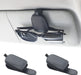 Magnetic Leather Sunglasses Holder for Car, 2 Packs (Black)