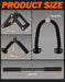 Cable Machine Attachment Set for Gym & Home Workouts, LAT Pulldown Attachments with Non-Slip Grips, Black