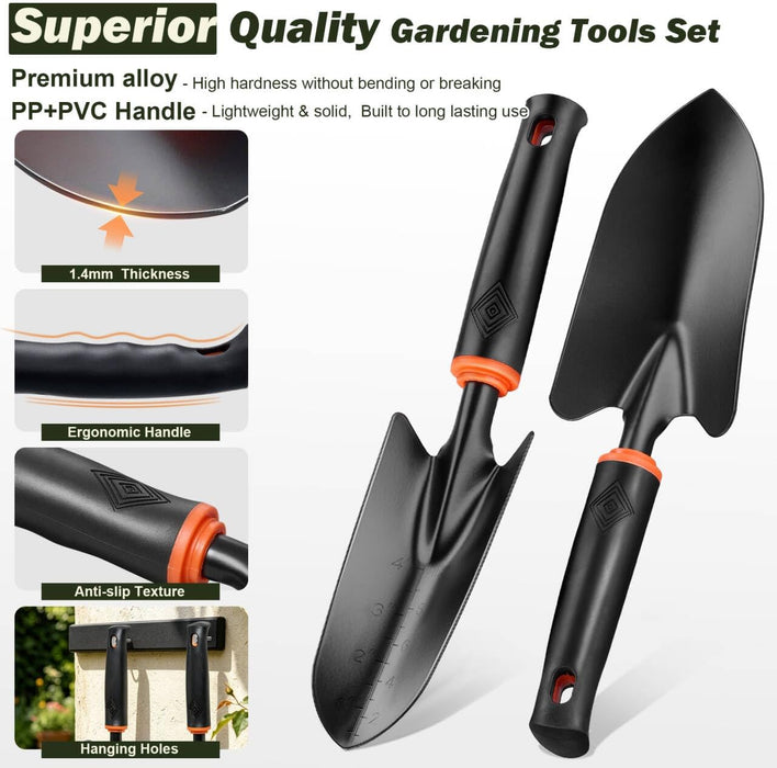 Gardening Tools, 12 Pcs Garden Tool Set for Planting & Weeding