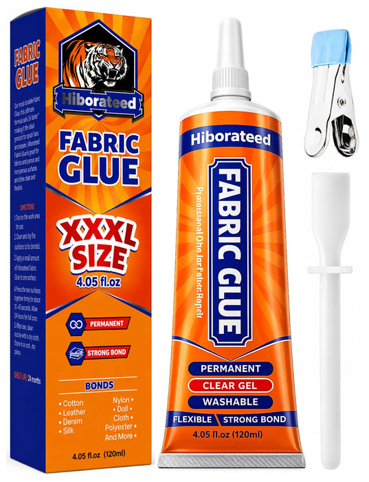 120 ML Fabric Glue Permanent for Clothing Repair, Washable, Dry Clear