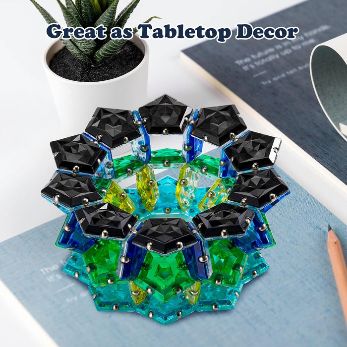 Magnetic Fidget Sphere - Anxiety Sensory Fidgets Toys - Crystal Black - 12 Piece Set - Creativity Beyond Imagination, In