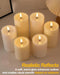 3"x4" Outdoor Waterproof Flameless Candles with Remote Timers Battery