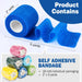 16 Pack Self Adhesive Bandage Wrap, 2" X 5 Yards Elastic Cohesive Bandage Wrap, Color Athletic Tape, Vet Wrap, Ankle Tape