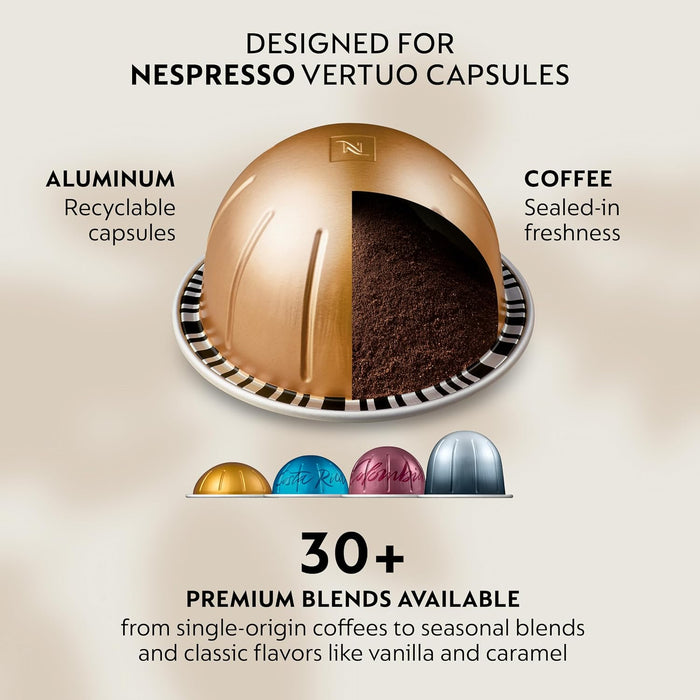Nespresso Vertuo, Barista Flavored Pack, Medium Roast, 30-Count Coffee Pods