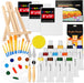 ACKASK Painting Kits for Adults Kids,Acrylic Paint Canvas Easel Set,30 Pcs Drawing Painting Supplies Art Kit,12 Paints,1