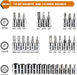 46 Pieces 1/4 inch Drive Socket Ratchet Wrench Set, with Bit Socket Set Metric and Extension Bar for Auto Repairing and Household, with Storage Case