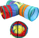 32Pcs Cat Toys Kitten Interactive Pet Toys Assortments, Foldable Rainbow Tunnel, Teaser Wand Fluffy Mouse Crinkle Balls Bell Play for Puppy Kitty (3 way)