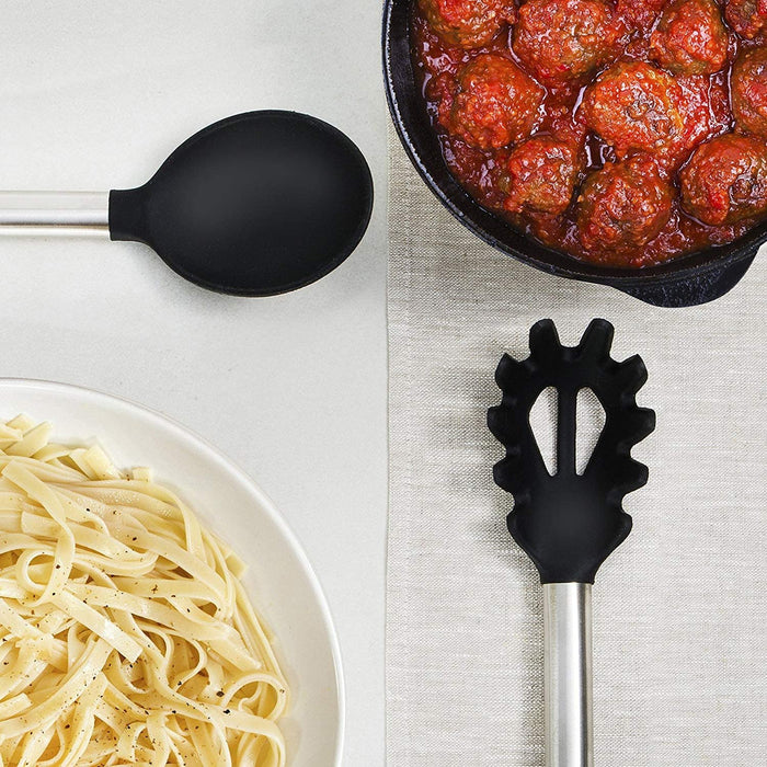 Kitchen Utensil Set-Silicone Cooking Utensils-33 Kitchen Gadgets & Spoons for Nonstick Cookware-Silicone and Stainless S