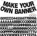 Glitter Black 116 PCS A-Z DIY Letter Custom Banner Party Decor