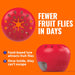 TERRO Fruit Fly Trap 4-Pack, 180 Day Lure Supply, Food-Based Lure