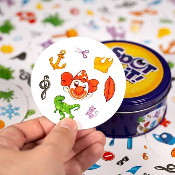 Spot It! Classic Card Game (2024 Refresh) - Pocket Eco Edition, 5-in-1 Visual Perception Game for Quick Reflexes and Family Fun, Ages 6+, 2-8 Players, 10 Minute Playtime