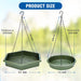 Hanging Bird Bath，2 in 1 XL Hanging Bird Feeder & Birds Bath for Outside