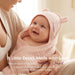 6-Layer Muslin Cotton Baby Towels with Hood, 32x32 Inch, Pink
