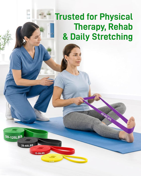 Resistance Bands for Working Out, 5 Levels Pull Up Assistance Bands Set for Workout, Exercise, Home Gym & Strength Training