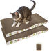 Cat Scratching Board, Corrugate Cat Scratcher for Indoor Cats with Catnip, Cat Scratch Pad with Premium Scratch Textures Design, Cardboard Cat Scratcher with Double-Sided Usability (Pack of 2)