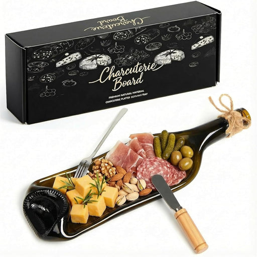 1 Pcs Wine Gifts Melted Serving Tray, Brown, Wine Bottle