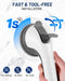 Suction Grab Bars for Shower, Gel-Enhanced Shower Handles for Seniors, Grey