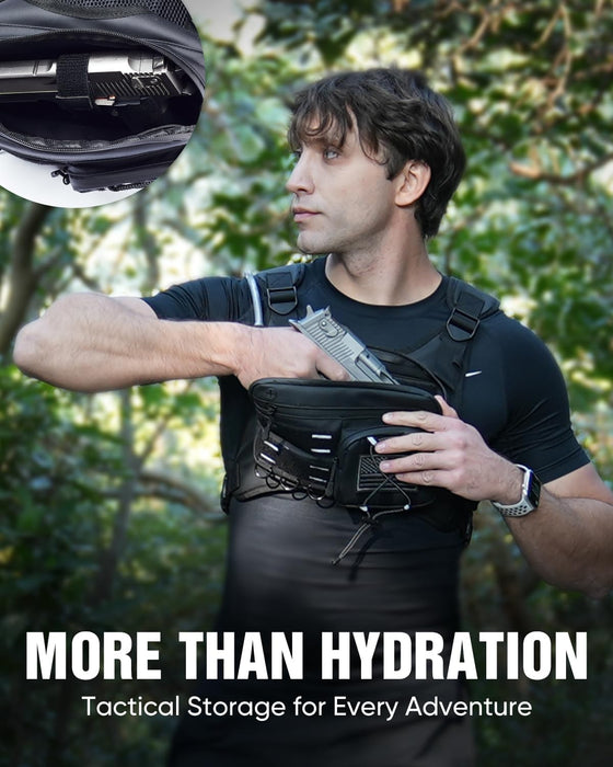 Running Vest with 2L Water Bladder, Hydration Backpack, U.S. Design Patent, Lightweight Hydration Pack with Gear Holder,