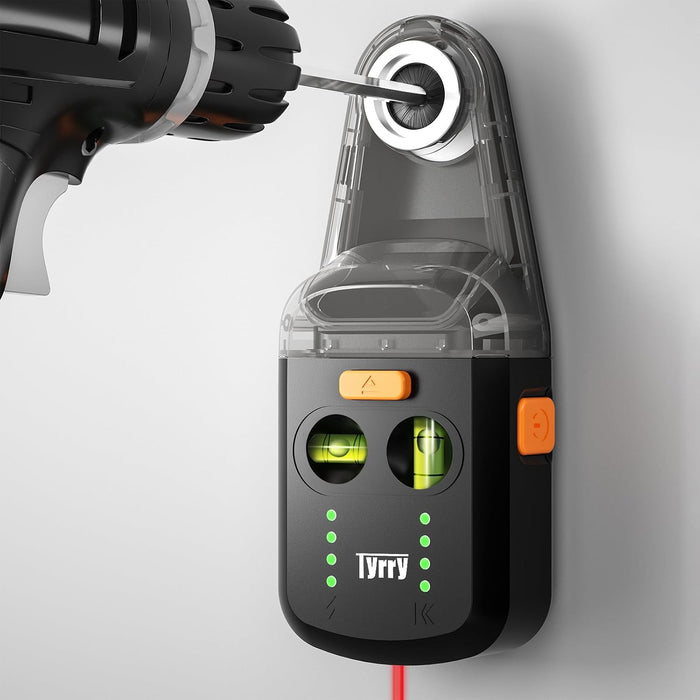4-in-1 Laser Level for Picture Hanging, Rechargeable Laser Level with Vacuum Suction Mount and Drill Dust Collector, Wall Alignment Tool for Shelves, Frames, Home Improvement, DIY Projects