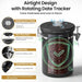 Coffee Canister with Window, Airtight Stainless Steel Container, 22OZ