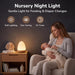 Egg Light for Nursery, Eye-Caring Touch Control Rechargeable Baby Night Light with 13 Color Modes, Dimmable Night Feedin