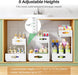 Under Sink Organizer, 2-Pack Pull Out Cabinet Organizer 2 Tier Metal Slide Out Storage Shelf Rack, L-Shaped Adjustable H