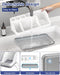Bathroom Counter Organizer and Storage, 7 Slots Detachable Toothbrush Holders for Bathrooms, Anti-Slip Electric Toothbru