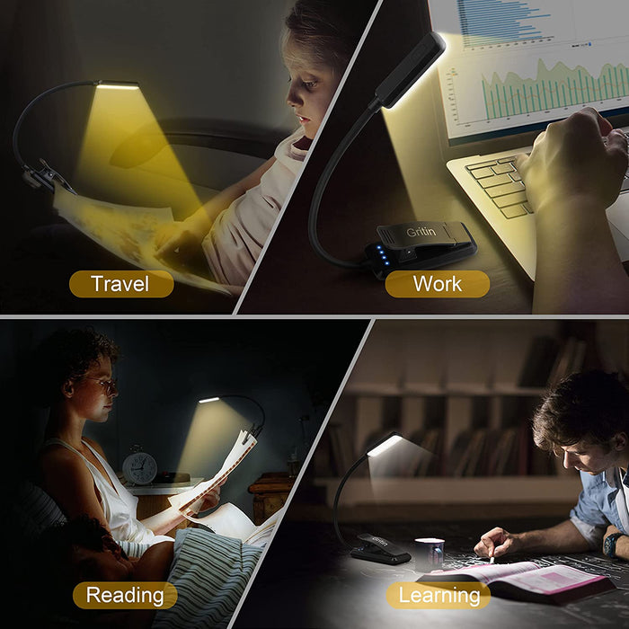 9 LED Rechargeable Book Light for Reading in Bed