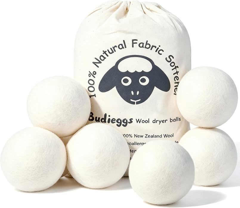 Wool Dryer Balls XL 6-Pack, 100% New Zealand Wool Handmade